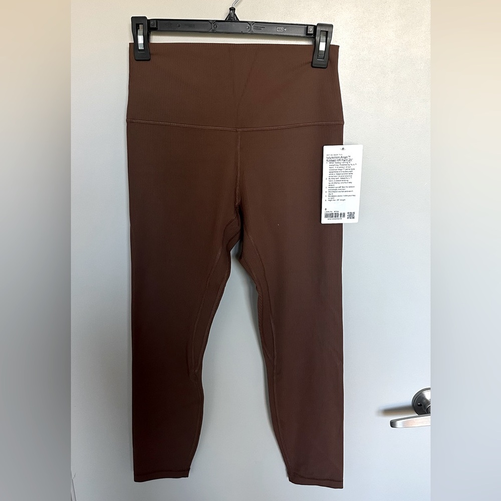 Lululemon Align Ribbed Pant in ribbed light brown